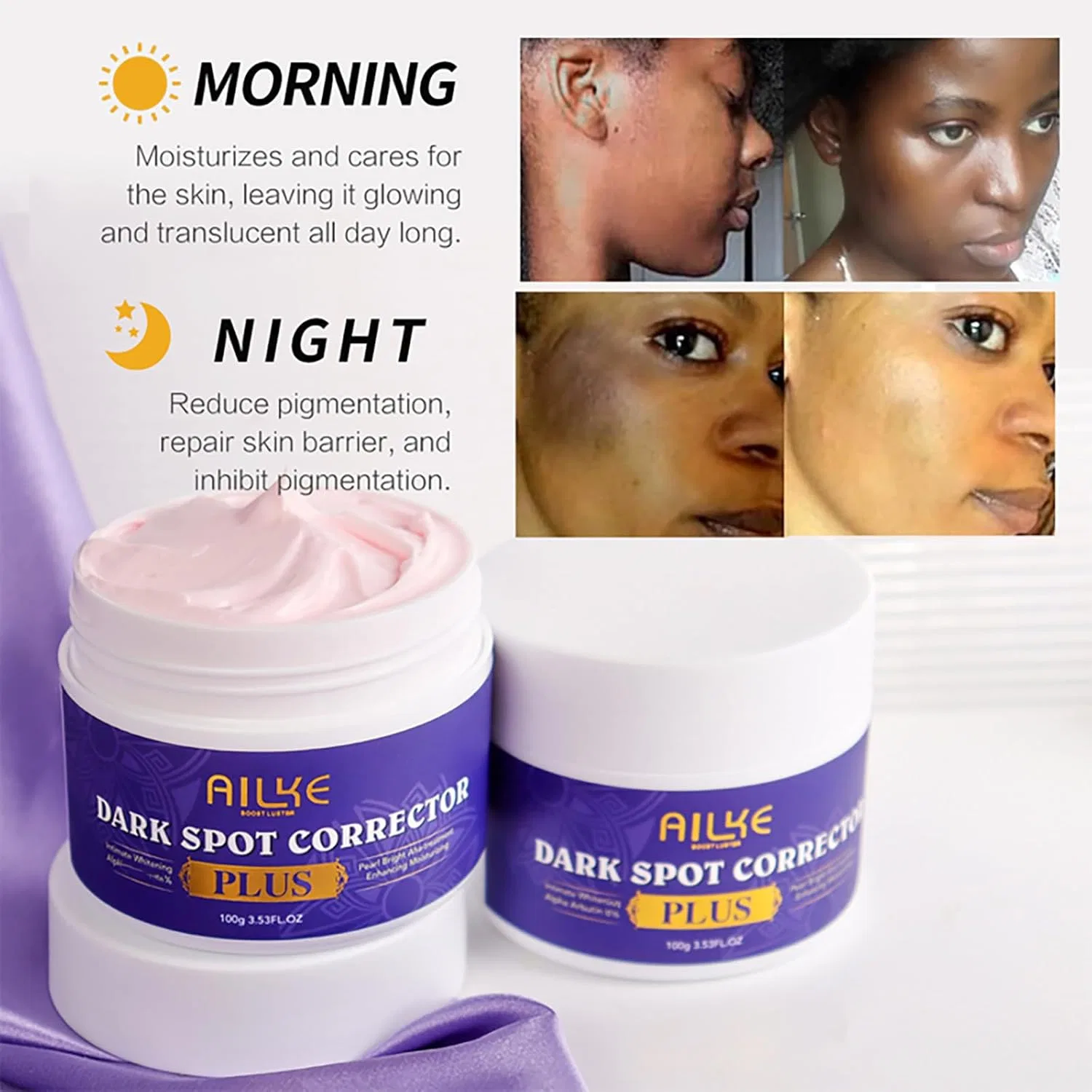 Крем для лица Ailke Boost Luster — И тела «Dark Spot Corrector Plus» от, 100 мл — фото 4