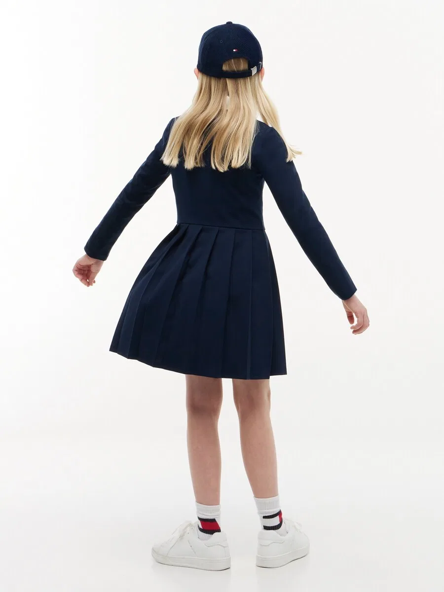 Платье TOMMY HILFIGER 'ESSENTIAL' темно-синего цвета — фото 4