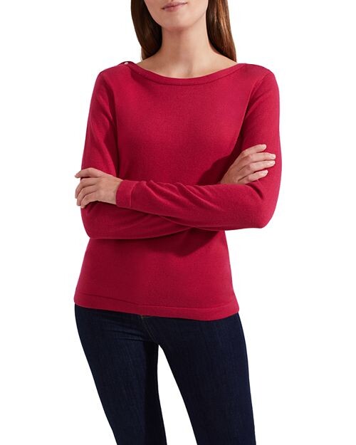 

Свитер Petula с вырезом лодочкой HOBBS LONDON, цвет Red