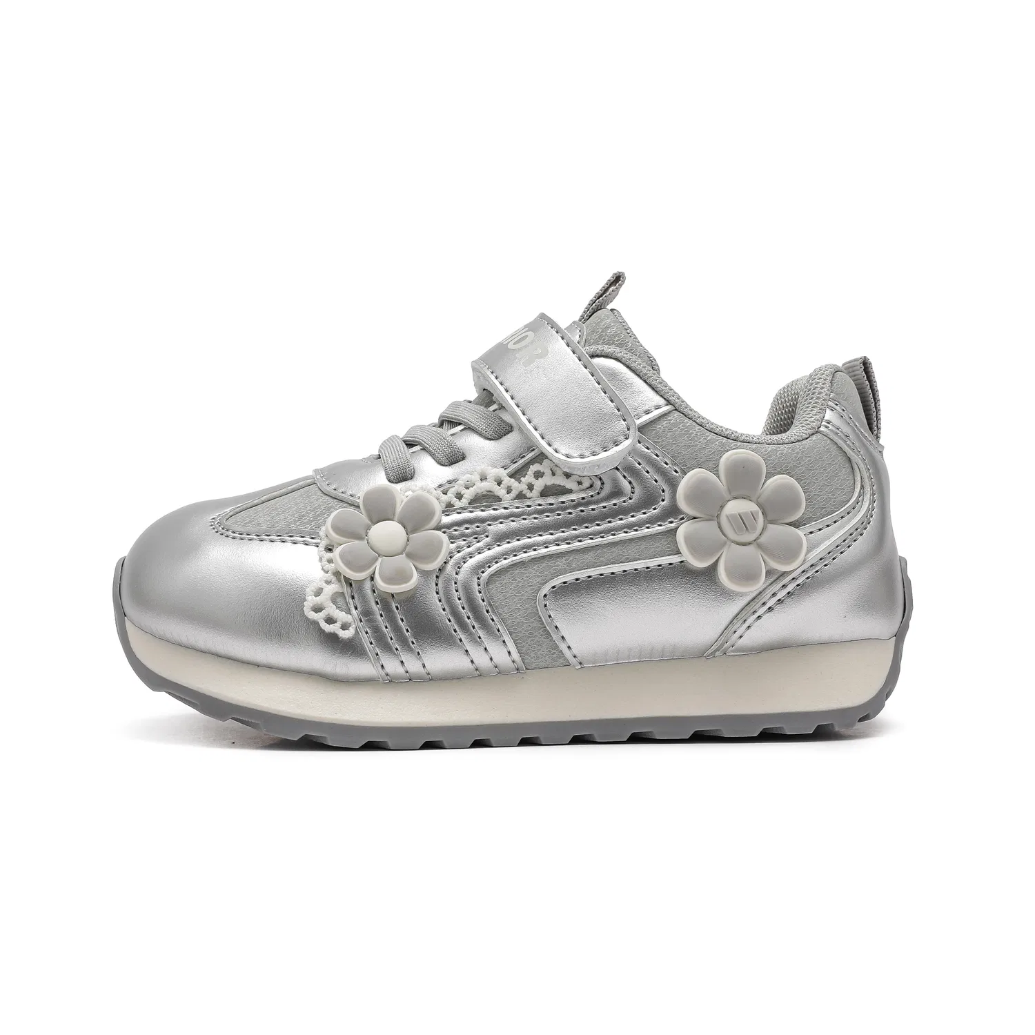 Детские повседневные кроссовки с синтетическим верхом WARRIOR, Silver Gray
