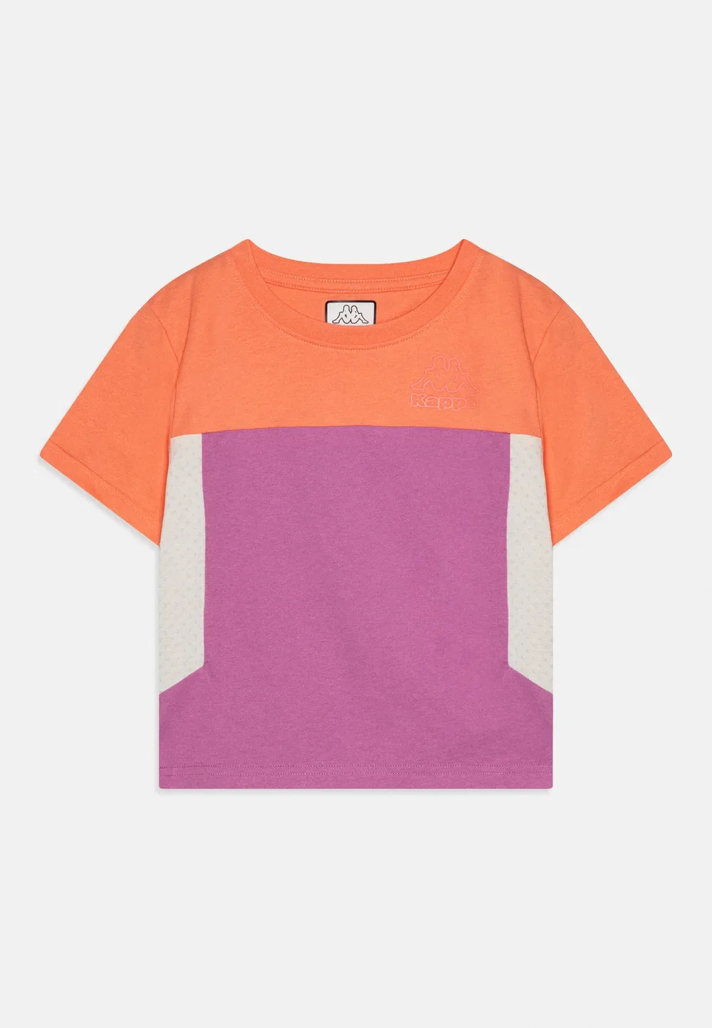 Футболка с принтом Kappa, Orange Coral/Violet Bodacious/White Whisper — фото 3