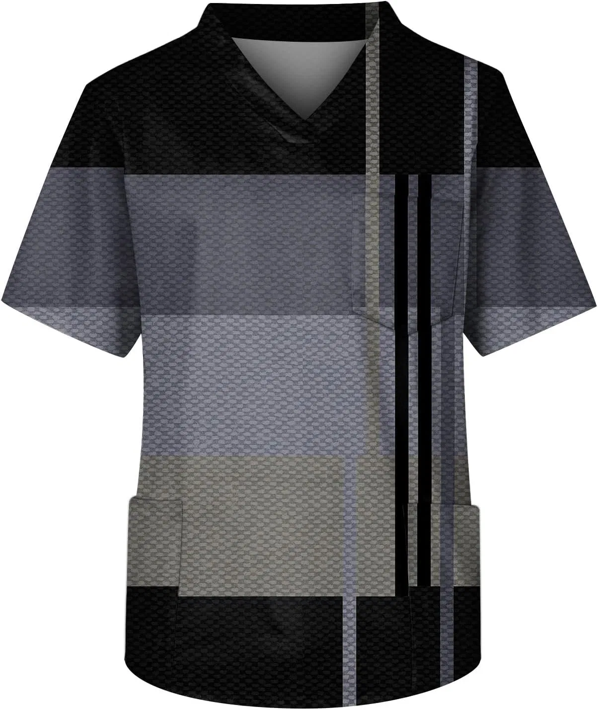 Мужская футболка с V-образным вырезом и карманом Summer Lightweight, 2-Dark Gray
