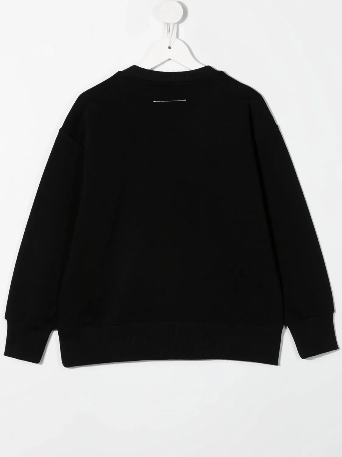 Свитшот с логотипом из хлопка MM6 Maison Margiela, черный — фото 2