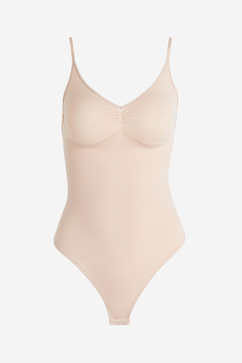 

Боди H&M Stretchy and Sculpting Firm Shape Thong, светло-бежевый