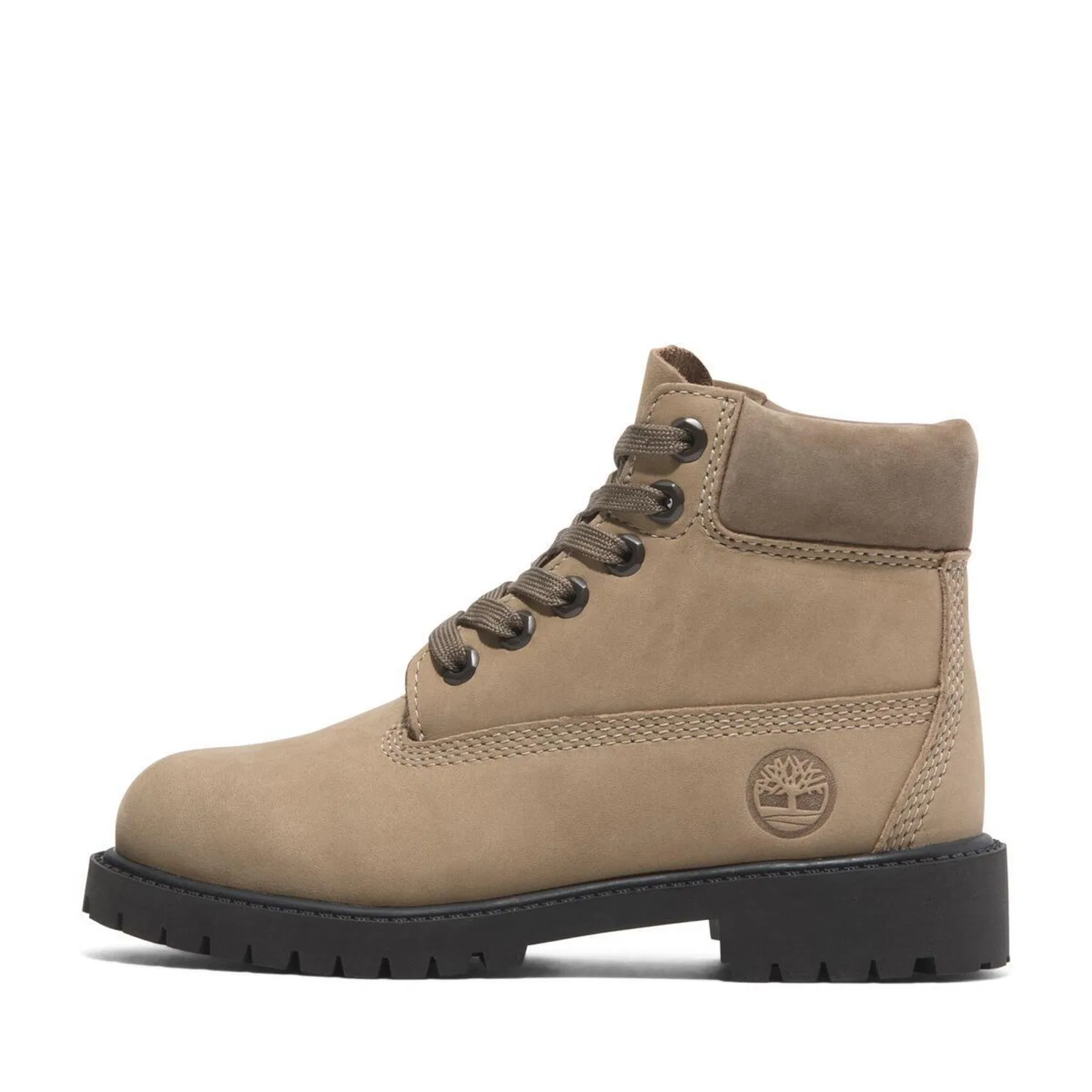 Детские кожаные ботинки на шнуровке Timberland, Medium Beige Nubuck — фото 2