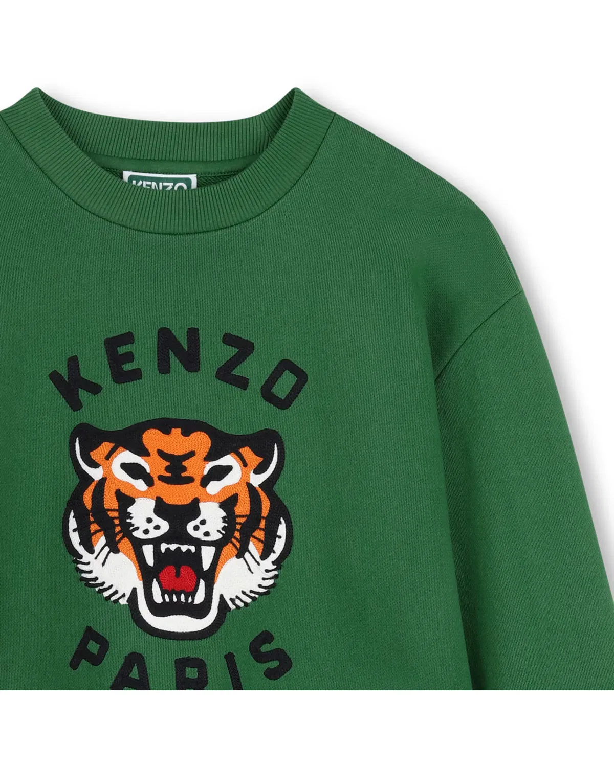 Детская худи с принтом Kenzo Kids, Kaki — фото 2