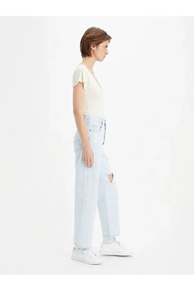 Женские джинсы из денима с высокой талией Levi'S, Blue — фото 2