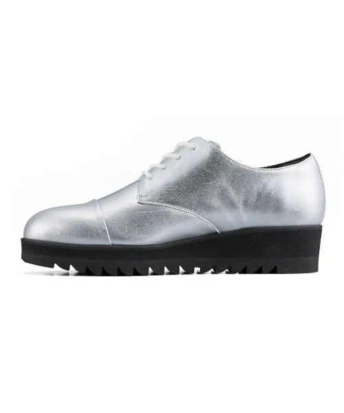 Дерби для мужчин и женщин из натуральной кожи THE ONITSUKA DERBY серебряные — фото 4