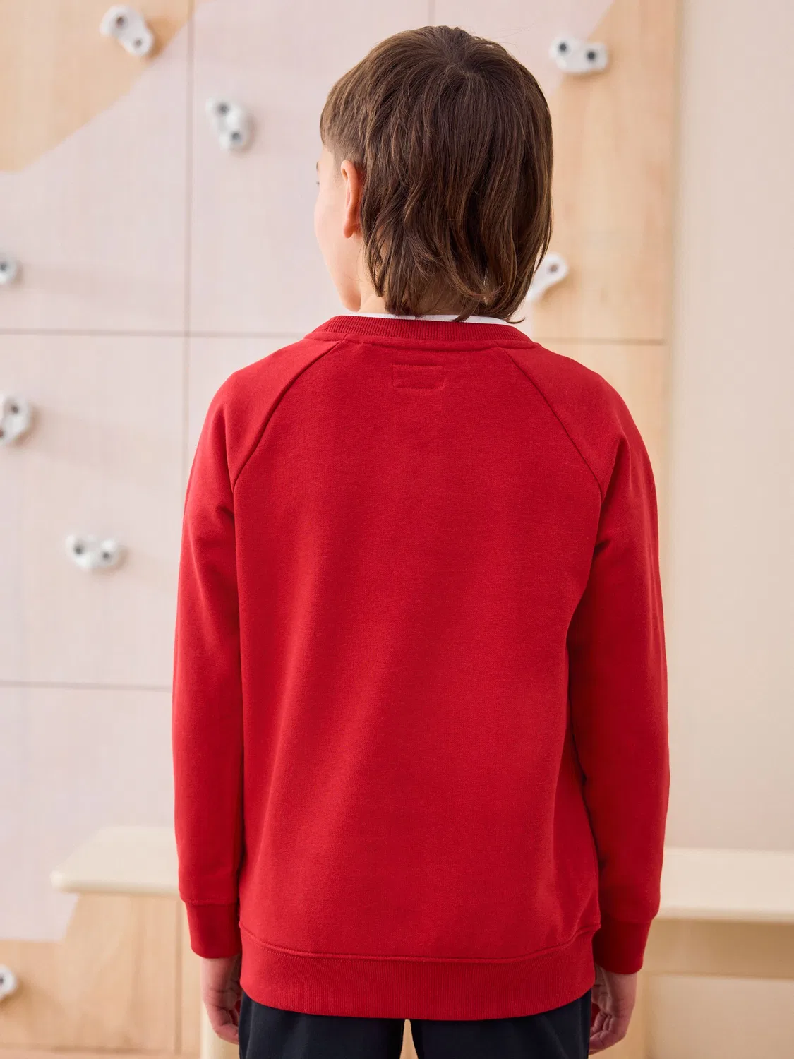 Свитер с круглым вырезом Red Crew Neck School Sweater Next, красный — фото 3