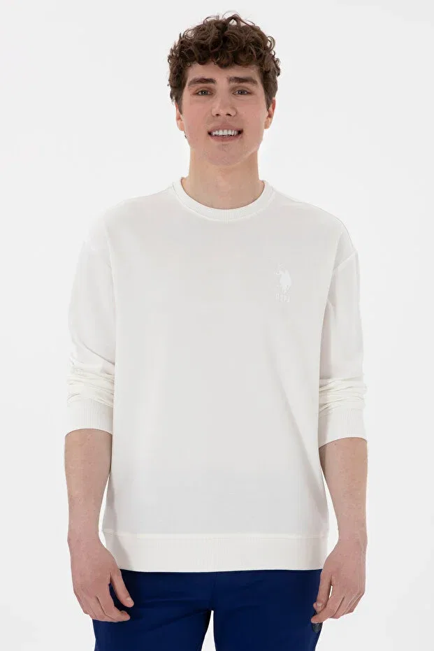 Мужские свитшот с длинным рукавом U.S. Polo Assn., Ecru