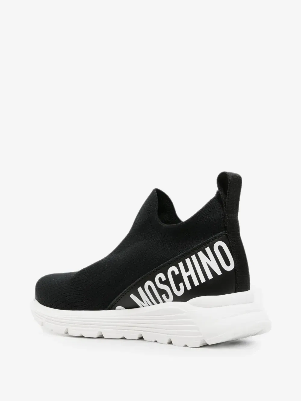 Кеды без шнуровки с логотипом Moschino Kids, черный — фото 2