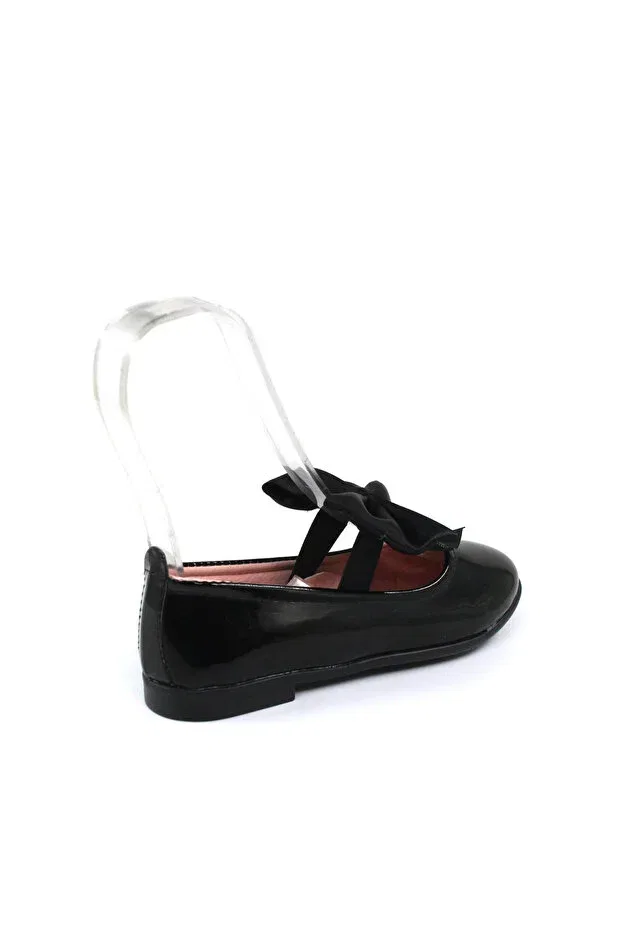 Детские балетки для девочек с ортопедической стелькой Pabuçland, Black Patent Leather — фото 3