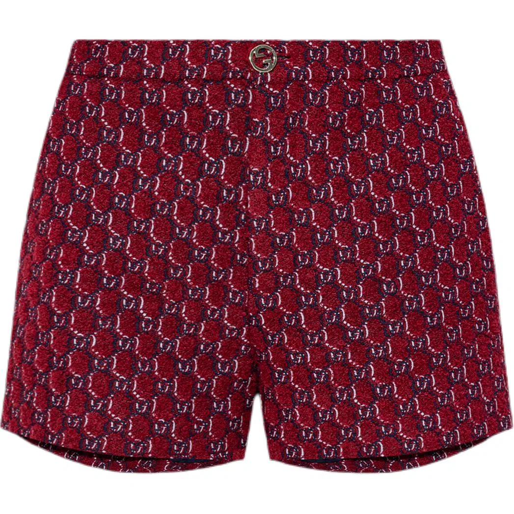 Женские шорты с монограммой GUCCI, Rose Red