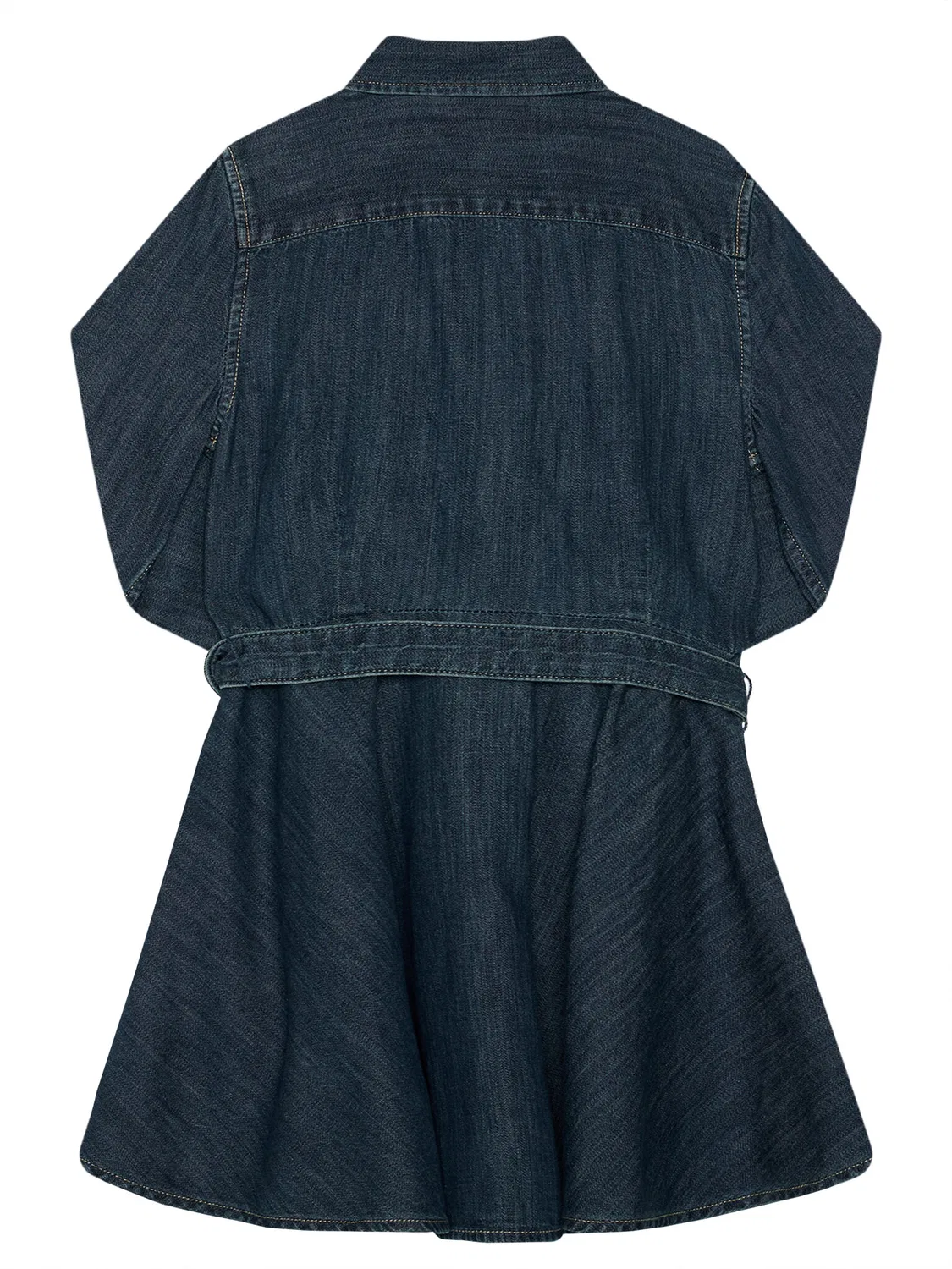 Повседневное платье стандартного кроя для девочки Denim Shirtd Polo Ralph Lauren, темно-синий — фото 4