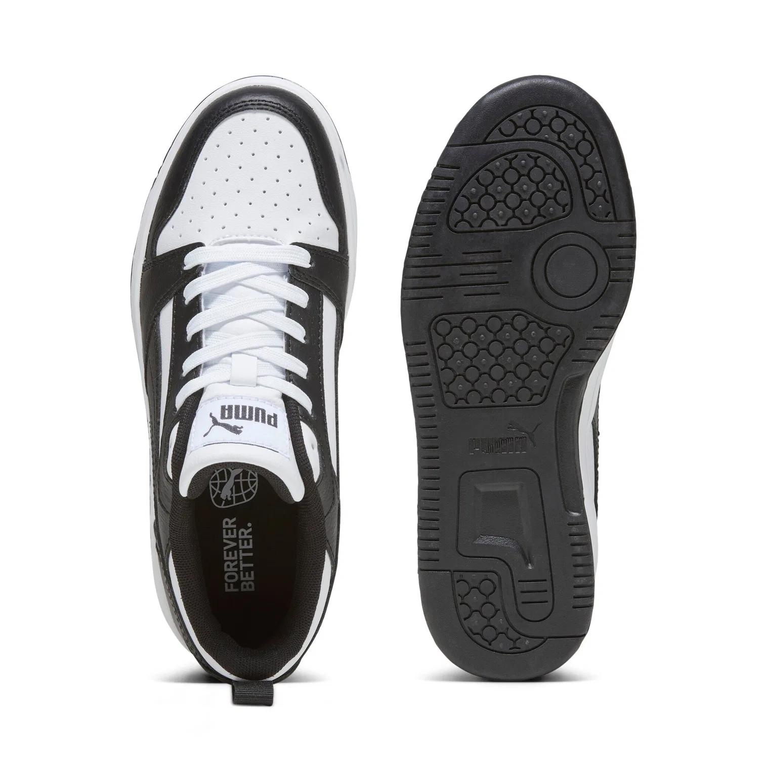 Детские ретро-кроссовки с дышащей стелькой PUMA, White/Black — фото 4