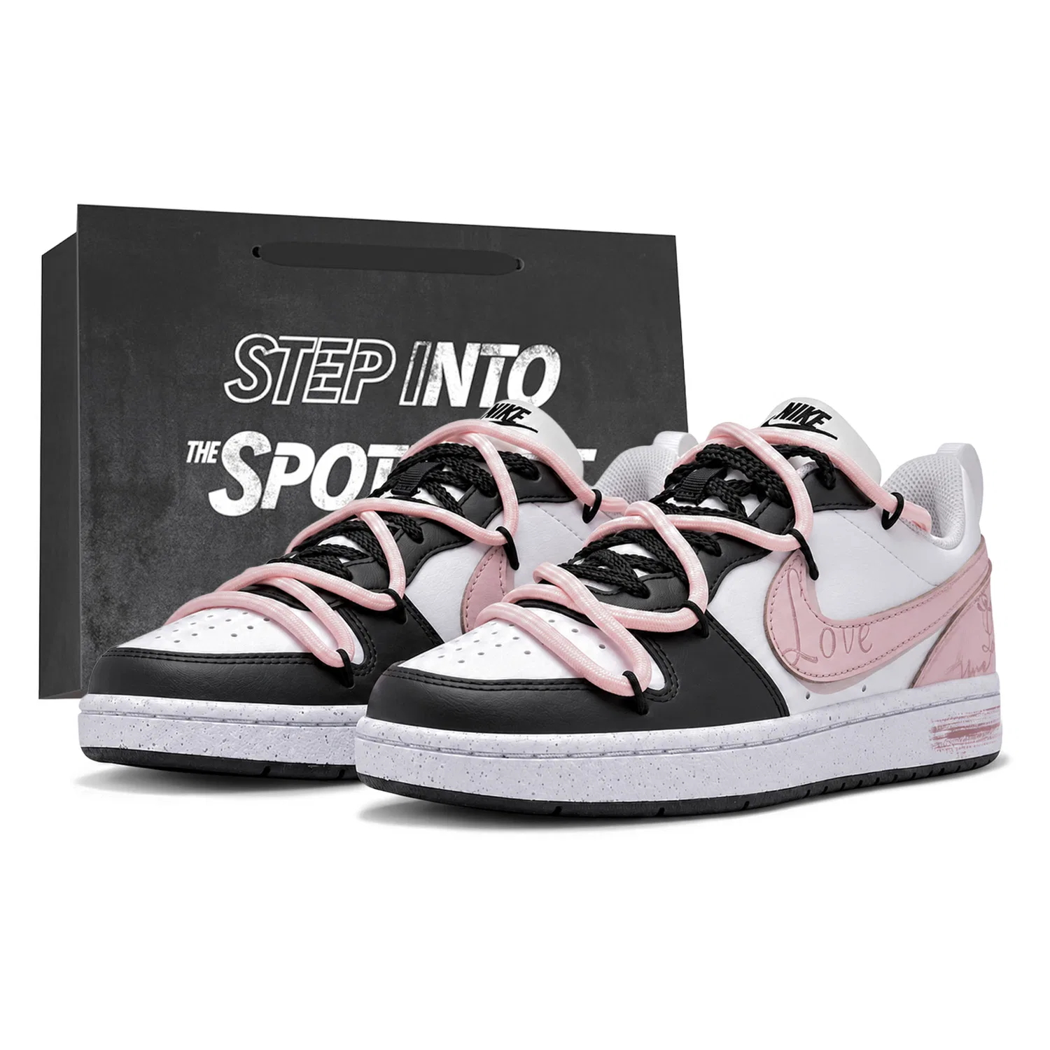 Детские кроссовки для скейтбординга с принтом Court Borough Kids Nike, Pink