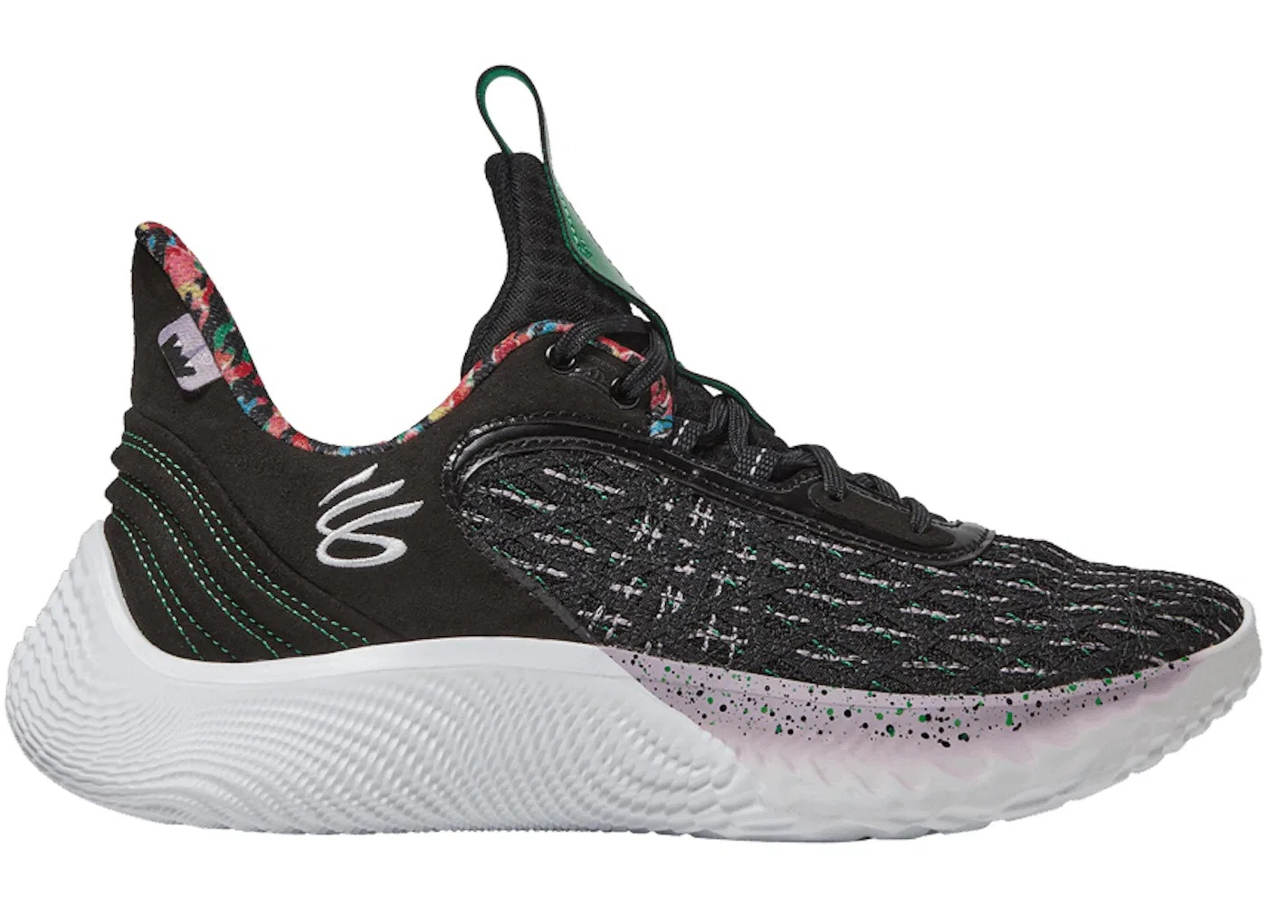 Детские кроссовки для мальчиков с принтом Under Armour Curry Flow 9 Sesame Street, Black/Green/Multi
