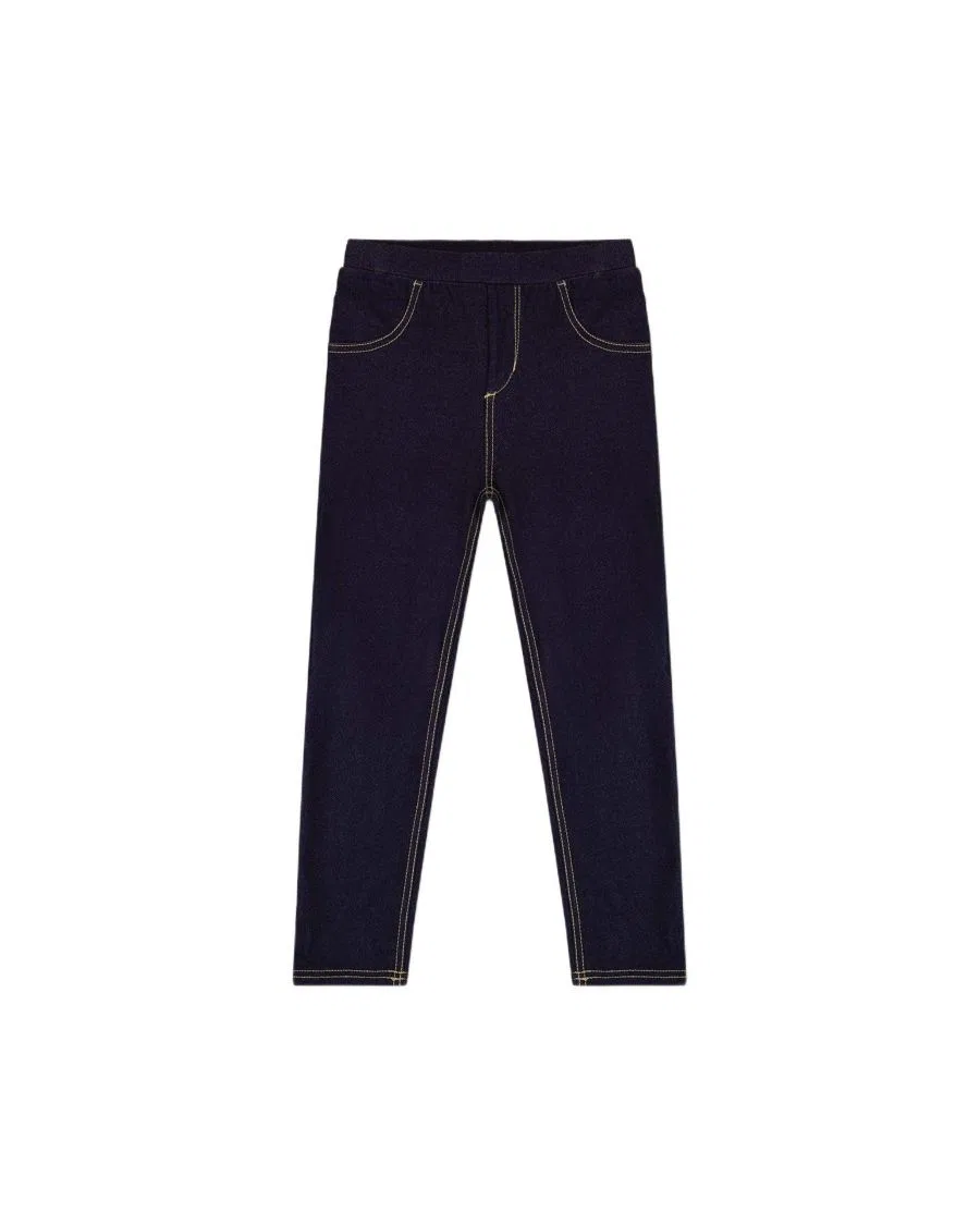 Джинсовые леггинсы для девочек с эластичным поясом, модель Navy Blue Denim Deux par Deux