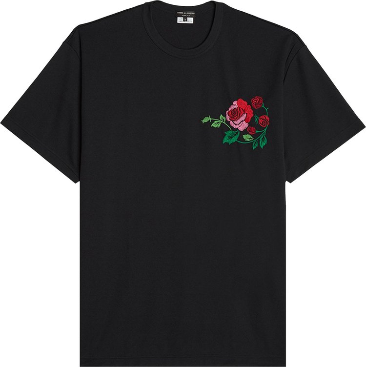 

Футболка Comme des Garçons Homme Plus Jersey Embroidery Pattern B T-Shirt 'Black', черный