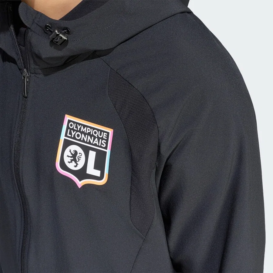 Спортивная куртка ADIDAS PERFORMANCE 'Olympique Lyon' черного цвета — фото 3
