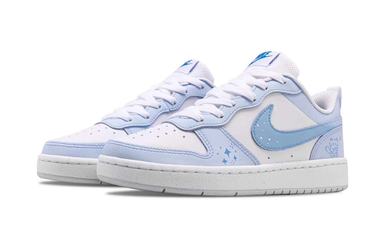 Кроссовки для скейтбординга Court Borough 2 Nike, White Blue — фото 4