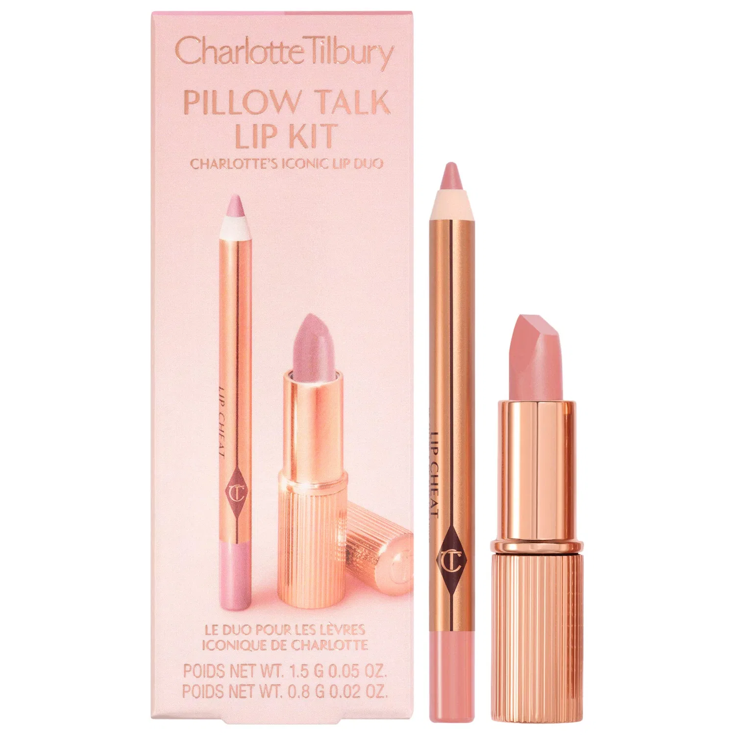 Набор мини-помады и карандаша Pillow Talk, Charlotte Tilbury, Pillow Talk Fair