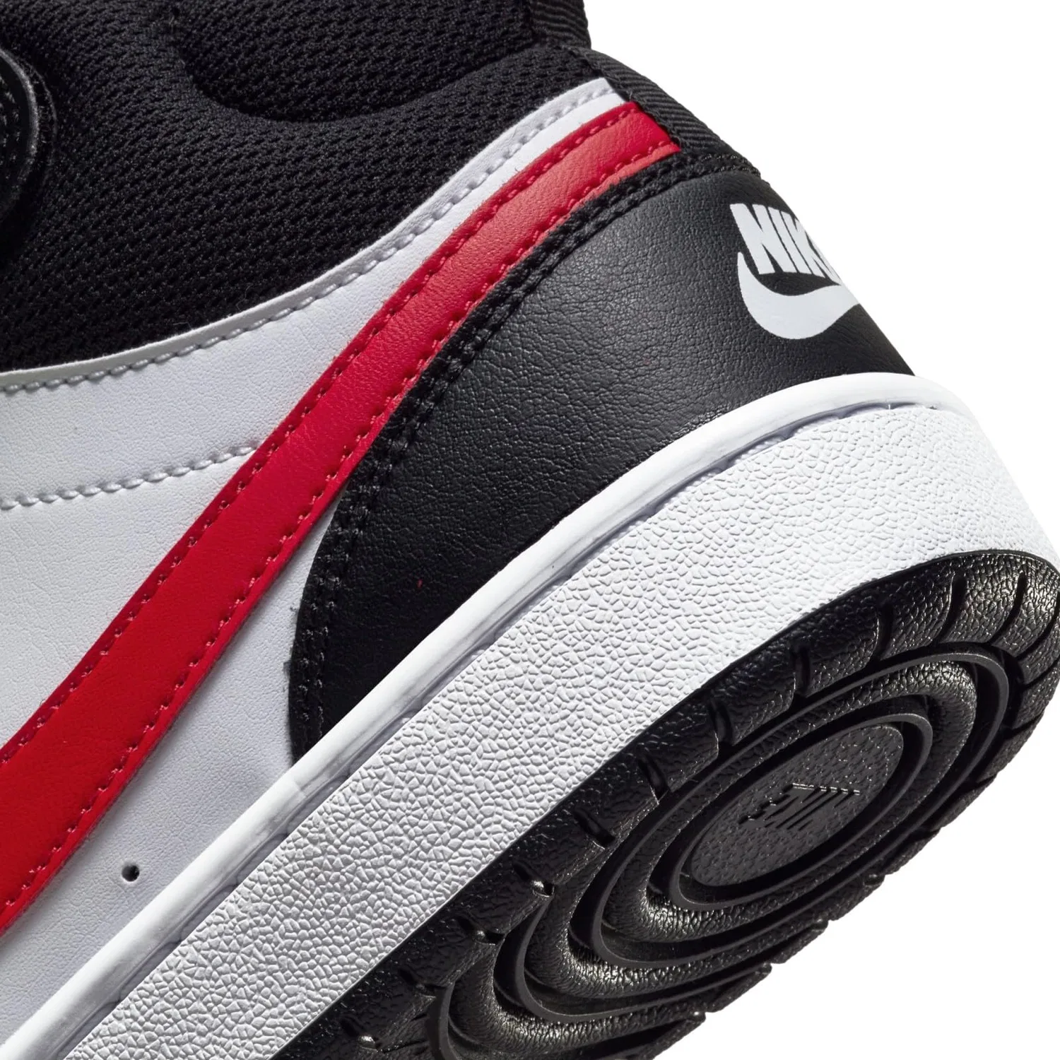 Детские кроссовки высокие Nike Court Borough Mid 2, White University Red White Bla — фото 2