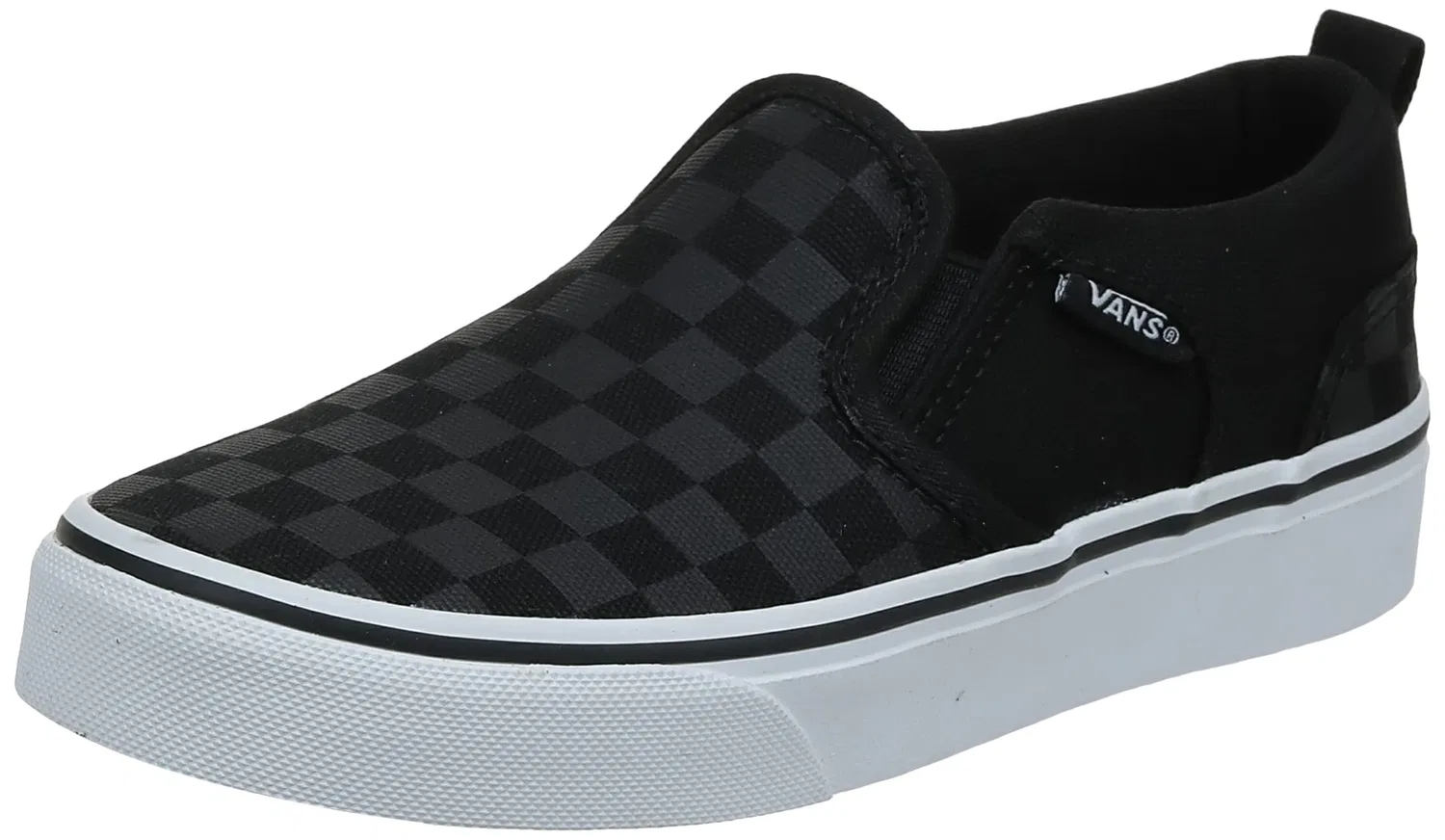 Детские кроссовки для мальчиков Vans Asher, Checker Black Black