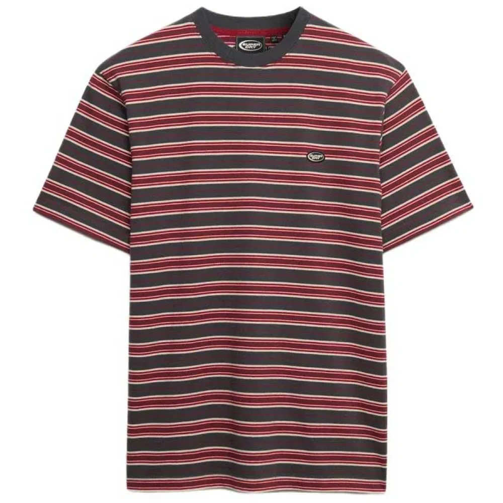 Футболка с полосками Superdry Oversized Stripe, красный