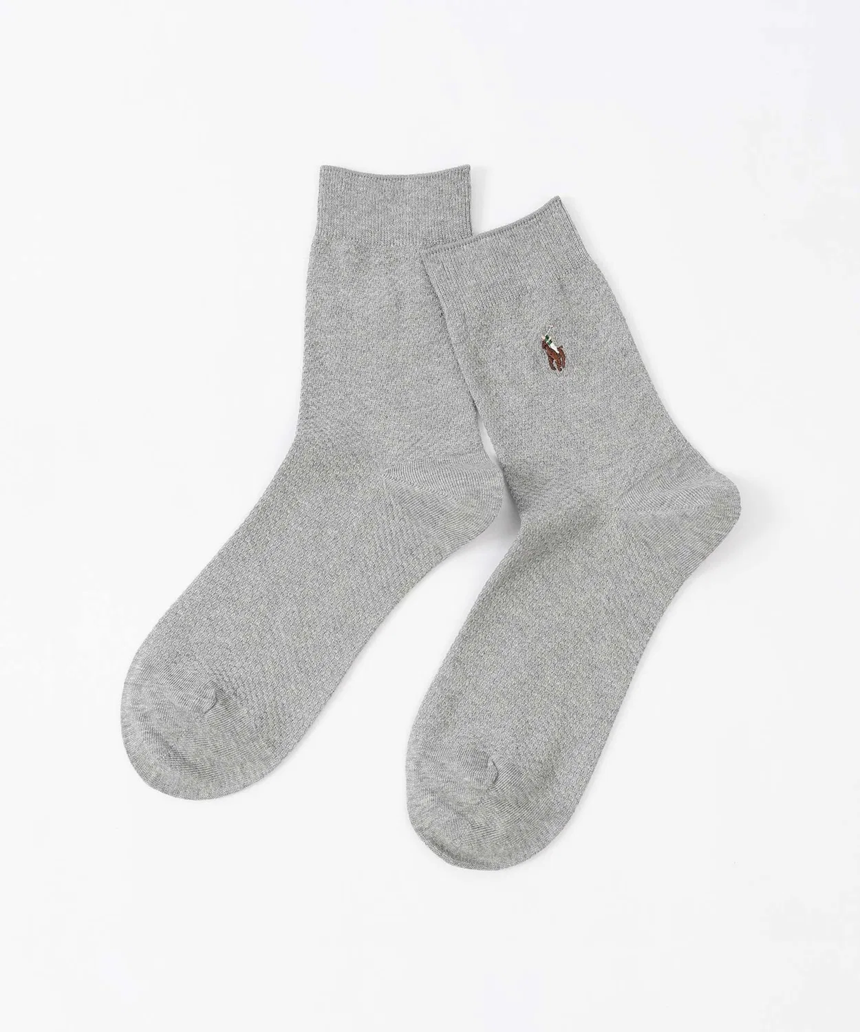 Носки POLO RALPH LAUREN из органического хлопка, мульти-лого, миди, светло-серые