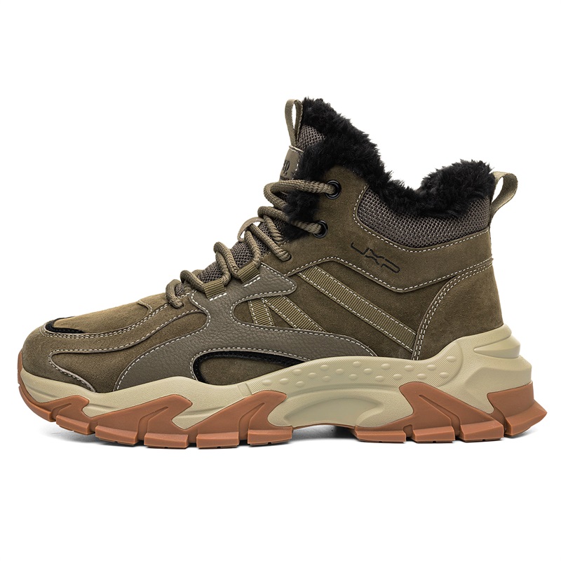

Утепленные ботинки с флисовой подкладкой для зимы, термостойкие, устойчивые к истиранию, увеличивающие рост, нескользящие Jeep, army зеленый