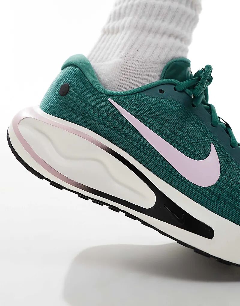 Кроссовки Journey Run зеленого и розового цвета Nike Running — фото 4
