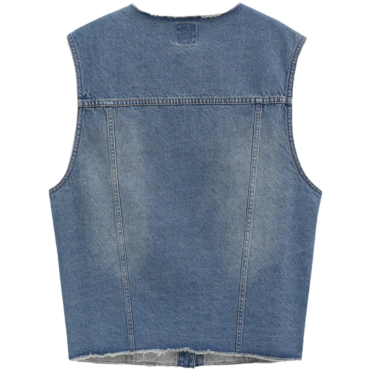 Женский топ-безрукавка с круглым вырезом Indigo Washed GAP, Цвет Indigo Washed — фото 3