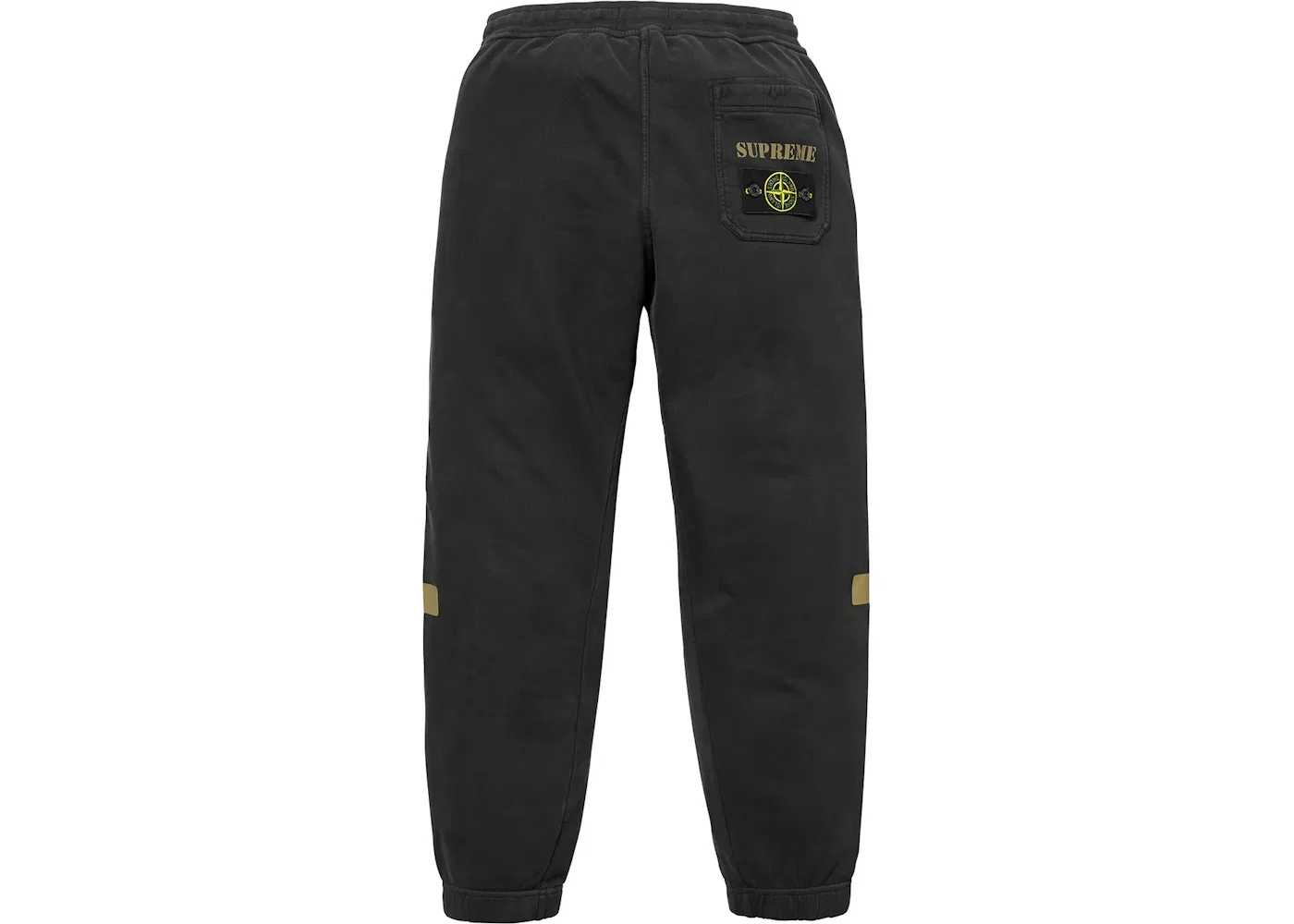 Мужские спортивные штаны с логотипом Supreme Stone Island Sweatpant, Black — фото 2