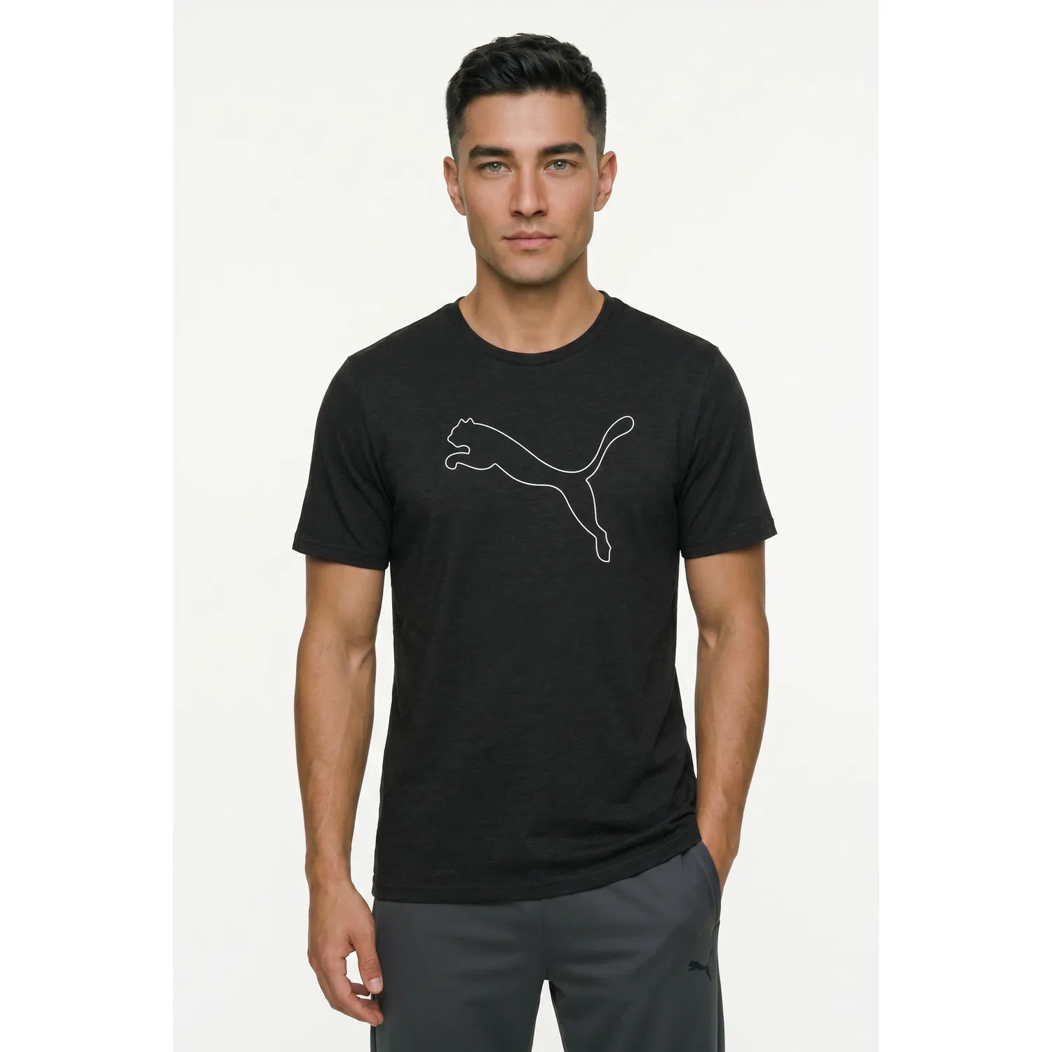 Детская тренировочная футболка с технологией dryCELL PUMA, Black Heather