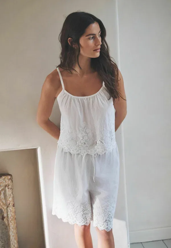 Пижамный комплект из хлопка Pyjama set Next, White, белый — фото 2