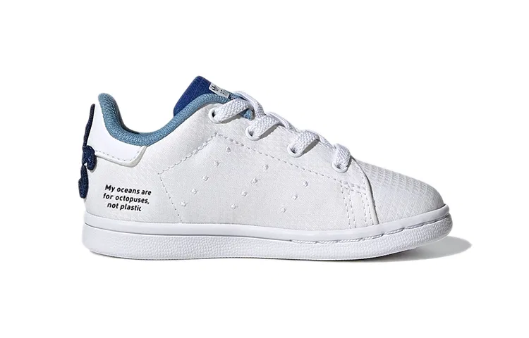 Детские кроссовки с принтом Primeblue Abrasion Resistant Low top Skateboard Shoes Adidas Originals, White Infant And Toddler — фото 2