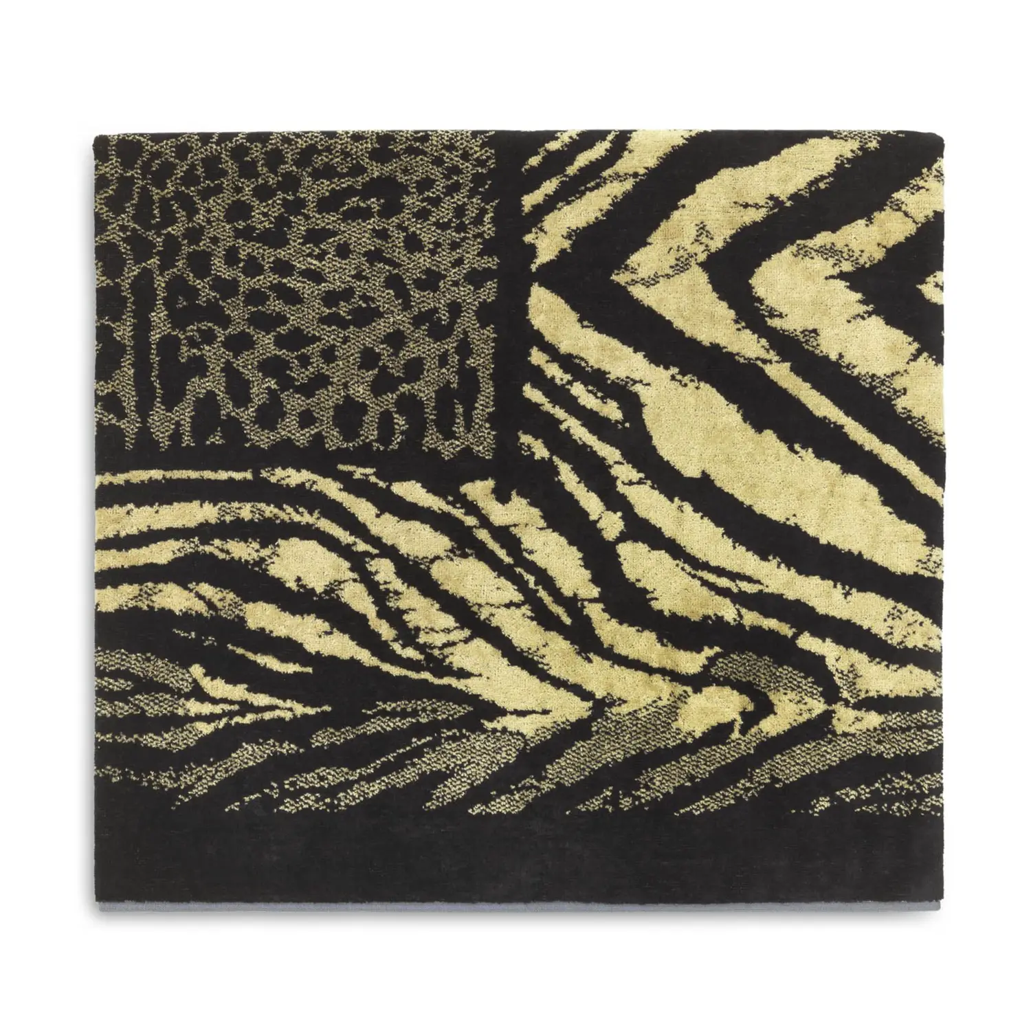 

Полотенце Roberto Cavalli Bath Sponge African Zebra 95×180, черно-желтый
