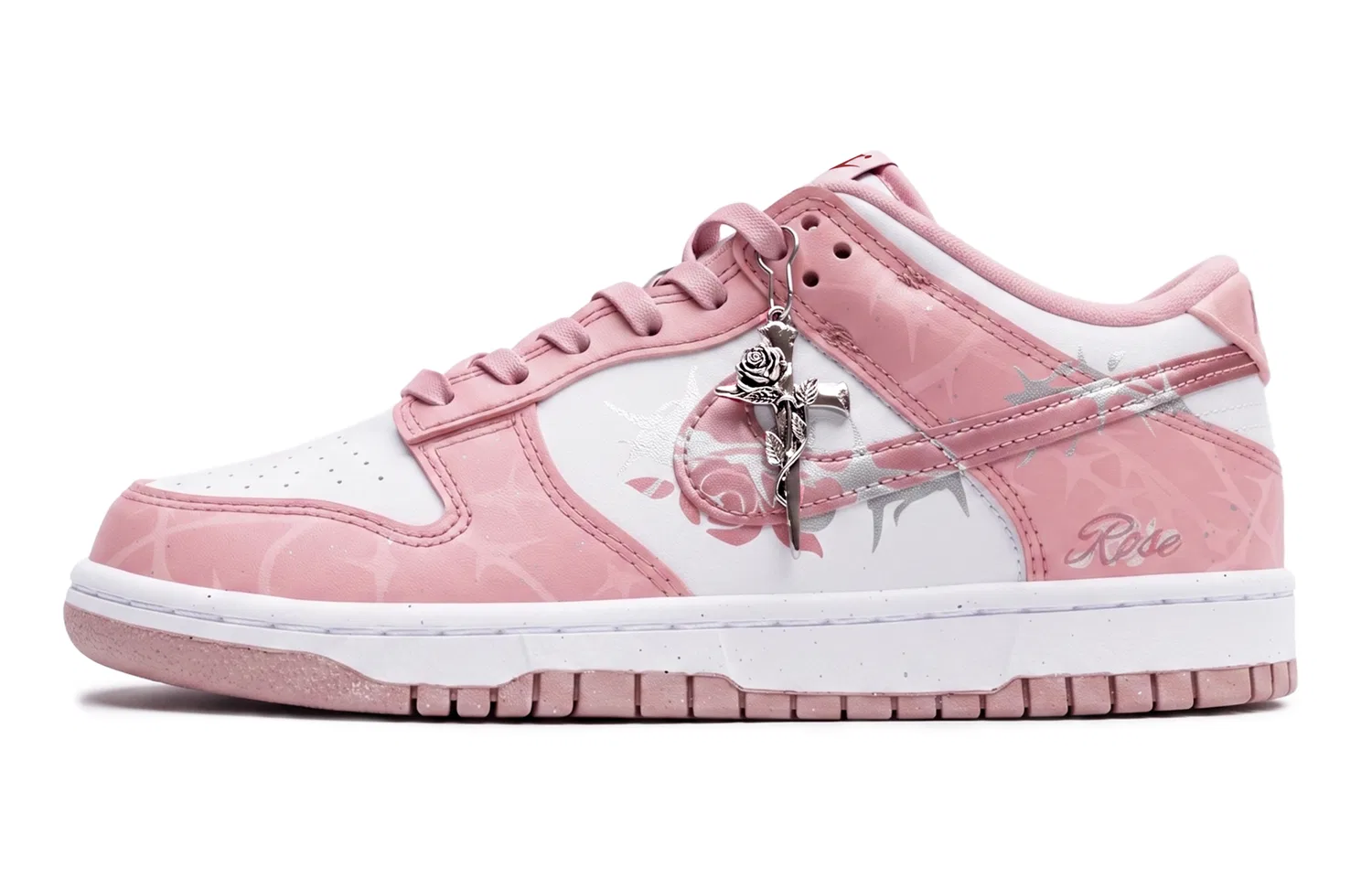 Детские кроссовки для скейтбординга с кожаным верхом, Nike, Pink — фото 3