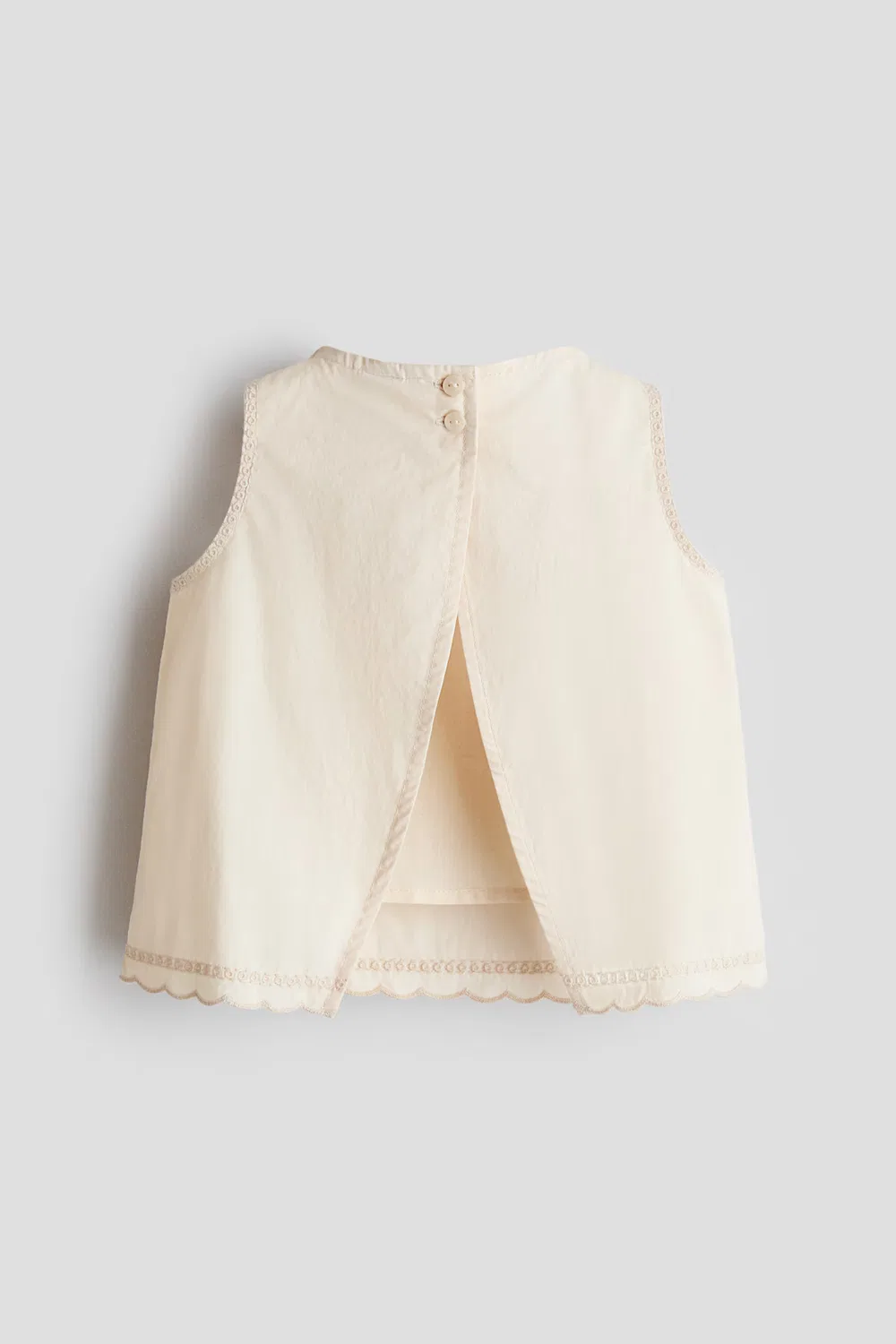 Хлопковый комплект из двух предметов с вышивкой H&M, Hellbeige — фото 2