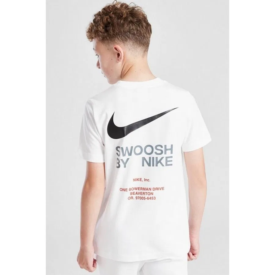 Футболка с коротким рукавом хлопковая Sportswear Graphic Cotton Kids Tee Nike, Белый