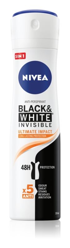 

Спрей-антиперспирант для женщин Nivea Invisible Black & White Ultimate Impact