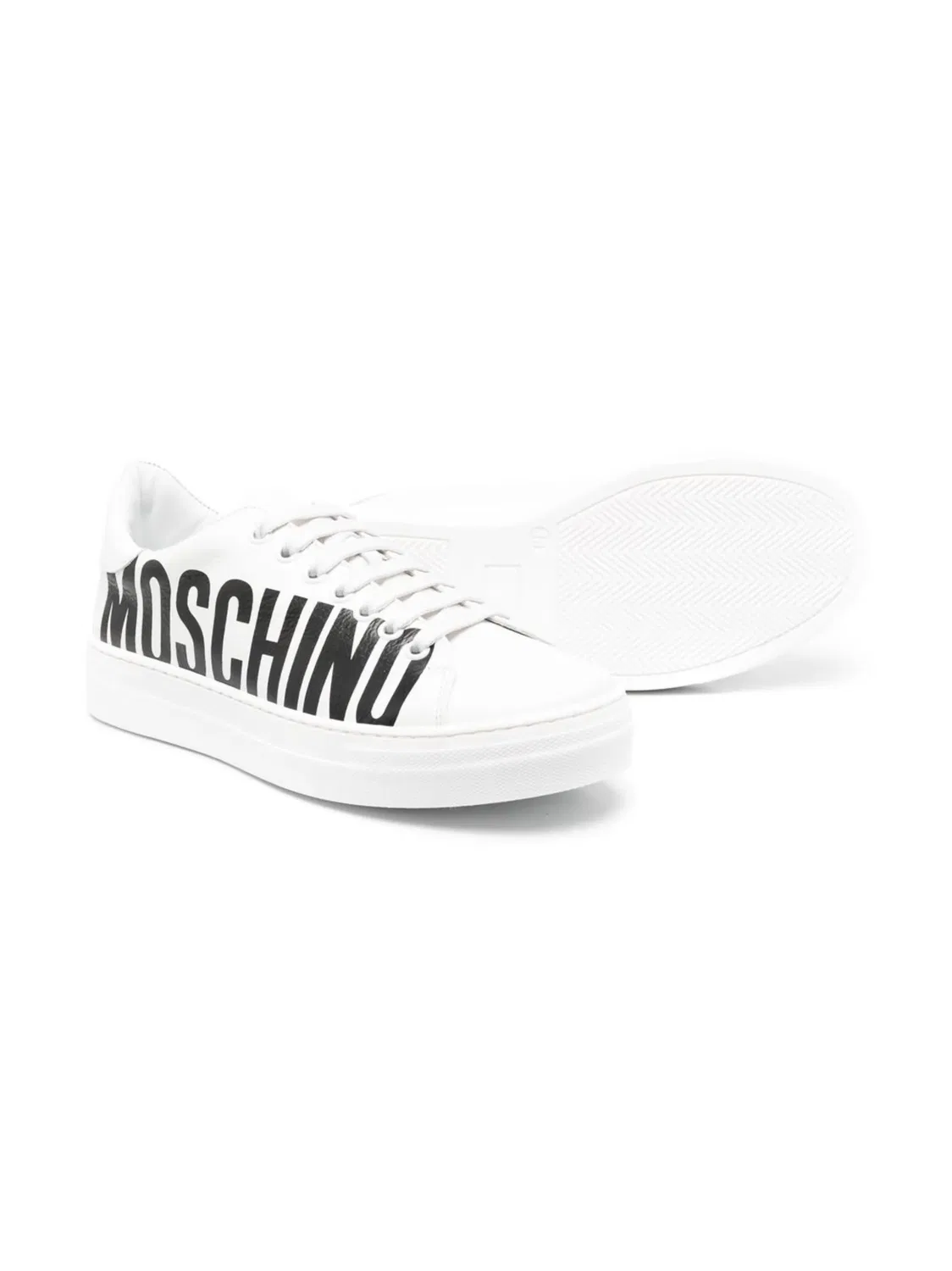 Кроссовки с логотипом сбоку Boutique Moschino, белый — фото 3