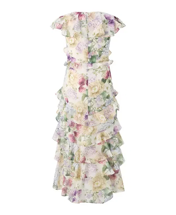 Детское платье для девочек с воланами Seraphina Frill Maxi Dress Marlo Kids, Floral — фото 2