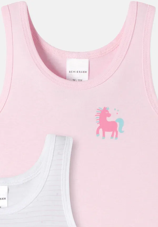 Комплект маек из 6 штук, Unicorn, Schiesser, белый, светло-розовый — фото 2