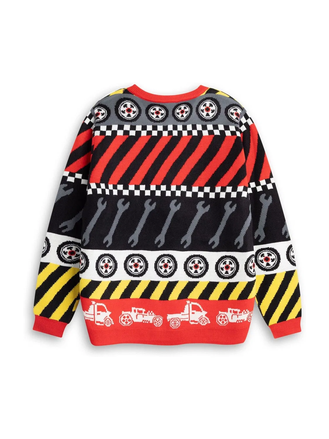 Свитер с рождественским принтом Hot Wheels Tyre & Spanner Fairisle Vanilla Underground, красный — фото 2