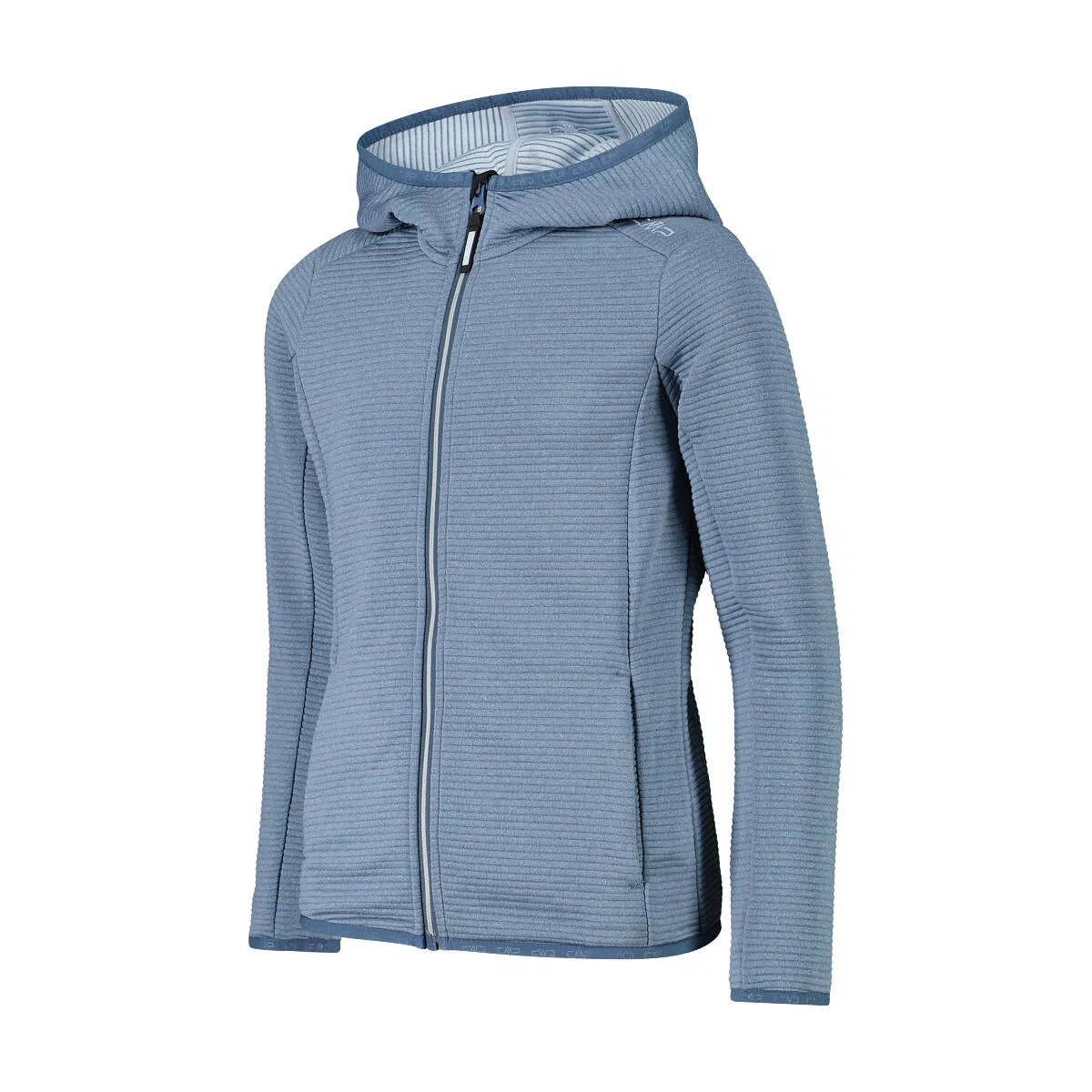 Детская флисовая куртка для девочек с капюшоном Fix Hood Jacket Cmp, Konigsblau Pastellblau Mediterranes Blau — фото 3