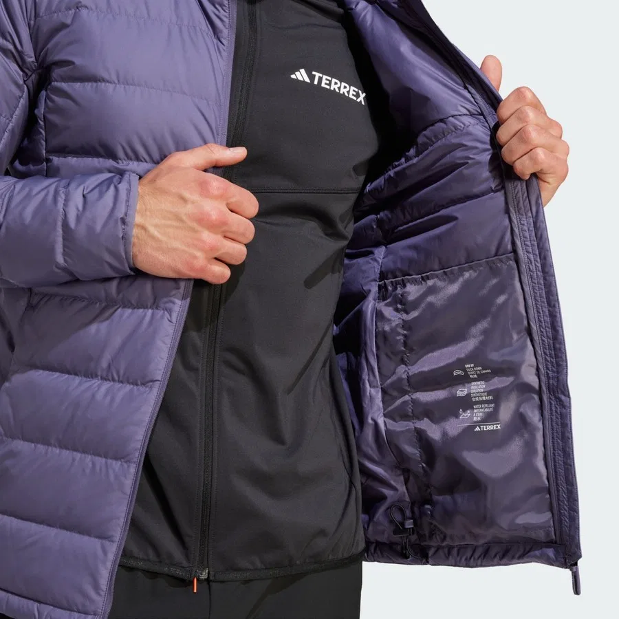 Мужской пуховик с наполнителем из полиэстера adidas JZ9965 MT Down Jacket, Фиолетовый — фото 4