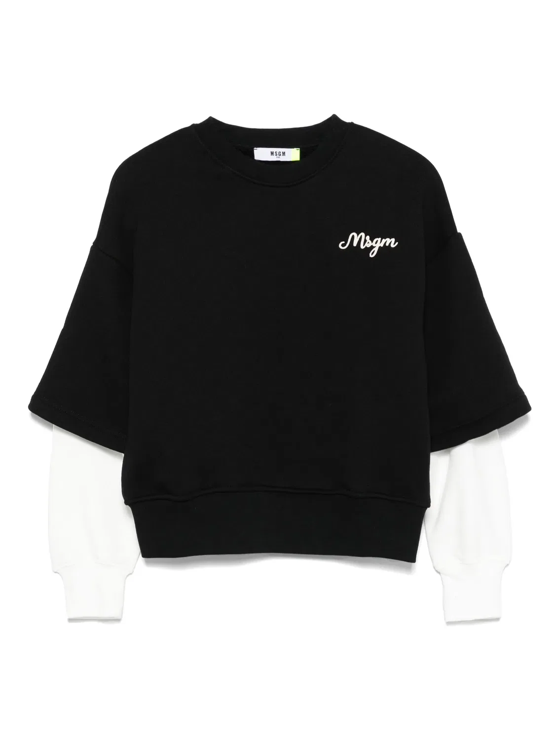 Свитшот з двошаровим логотипом MSGM, черный