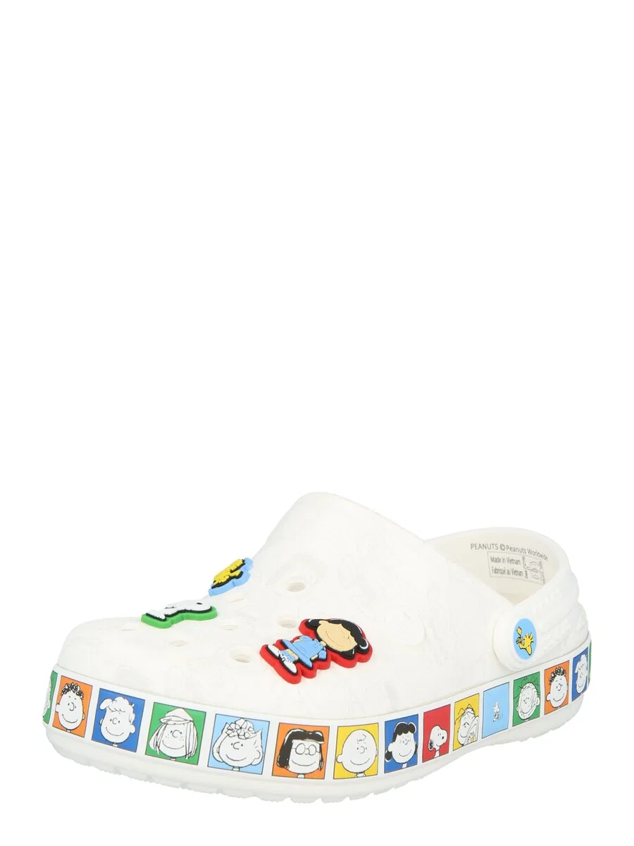 Сандалии Crocs 'Peanuts Crocband' белого цвета